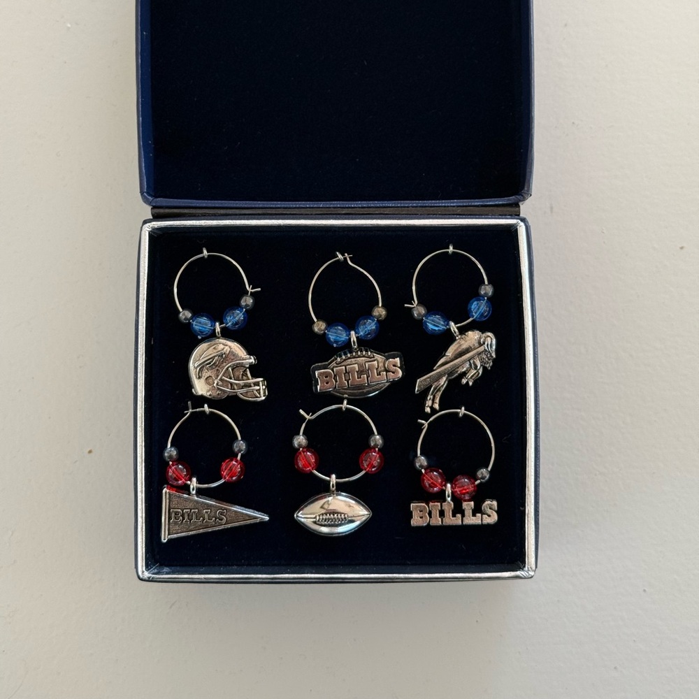 Buffalo Bills NFL Wine Charms - Set of 6